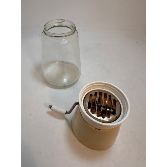 Vintage Federal Housewares Manual Cheese Nuts Coffee Grater Glass Base Hand Cran - Picture 8 of 9